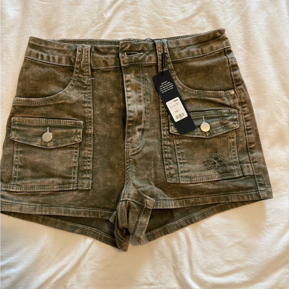 Fashion Nova High Waist Khaki Shorts